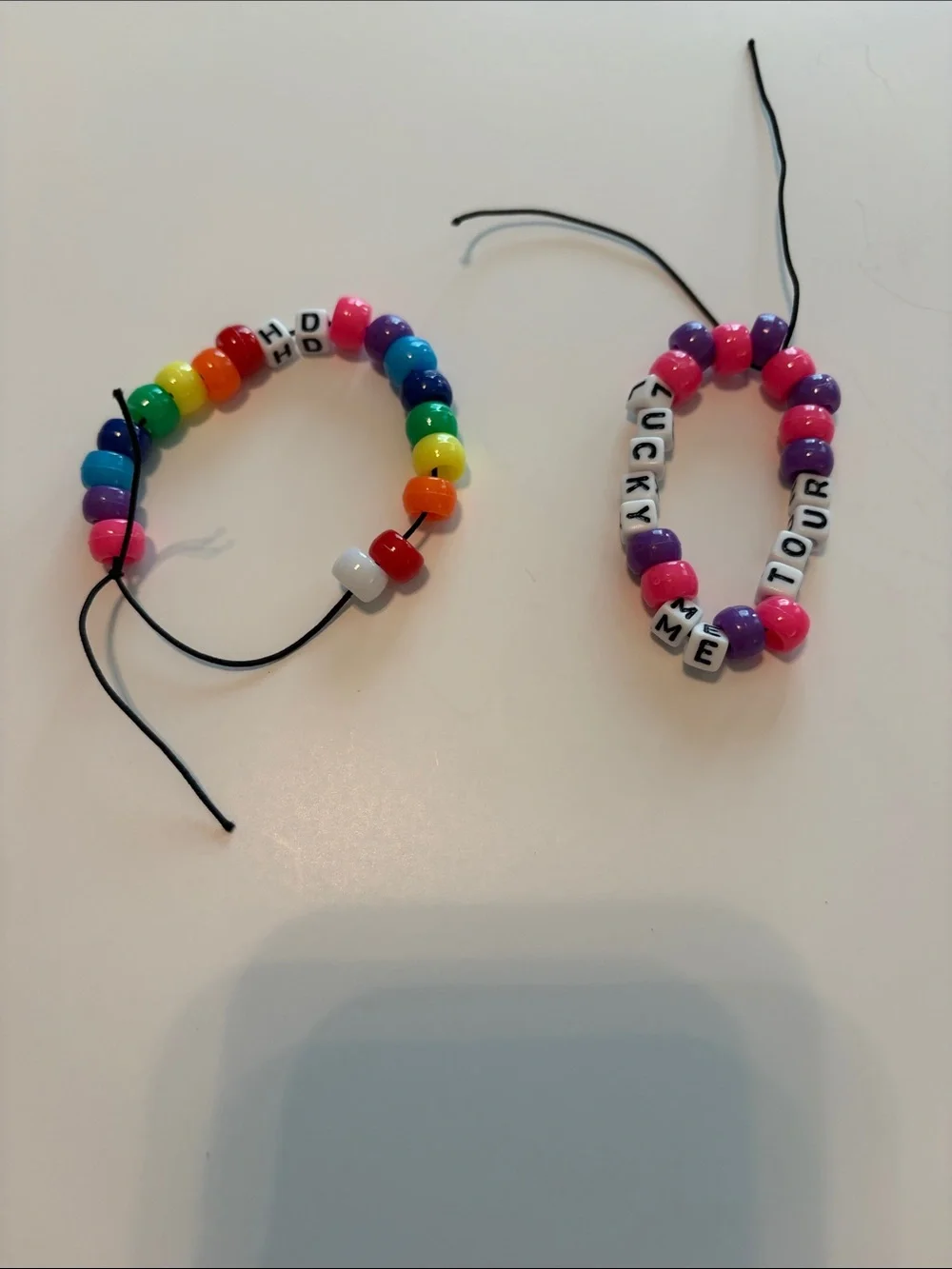 Kids Hilary Duff Lucky Me Tour Beaded Letter Bracelets
